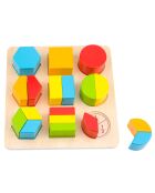 Puzzle formes géométriques en bois multicolore - 18 mois et +